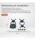 PLAQUE DE CUISSON GAZ, 4 FOYERS, 4 ZONES, ENCASTRABLE, verre blanc, blanche, bruleurs fonte