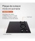 plaque bridge, plaque de cuisson double, gaz et induction, plaque mixte induction gaz, encastrable, 4 foyers