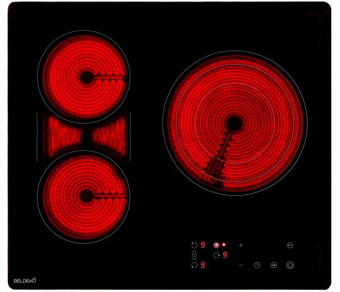 plaque de cuisson, 3 feux, 3 foyers, encastrable, vitro, vitrocéramique, flex, multi zone