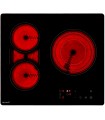 Plaque de cuisson vitrocéramique 3 zones - Flex - encastrable - 7400 W – Grand foyer extensible – Grand foyer XL