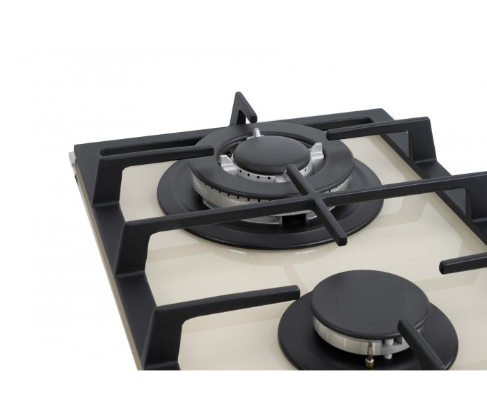 Domino gaz beige, plaque gaz 2 feux beige, plaque gaz, 2 feux, 2 foyers, encastrable