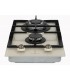 Domino gaz beige, plaque gaz 2 feux beige, plaque gaz, 2 feux, 2 foyers, encastrable