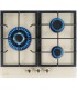 Plaque gaz beige, 3 feux, 3 zones, 3 foyers, plaque gaz beige 3 feux, encastrable