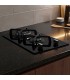 PLAQUE DE CUISSON GAZ 2 FOYERS DOUBLE COURONNE - VERRE NOIR ET FONTE - 5200 WATTS - BELDEKO