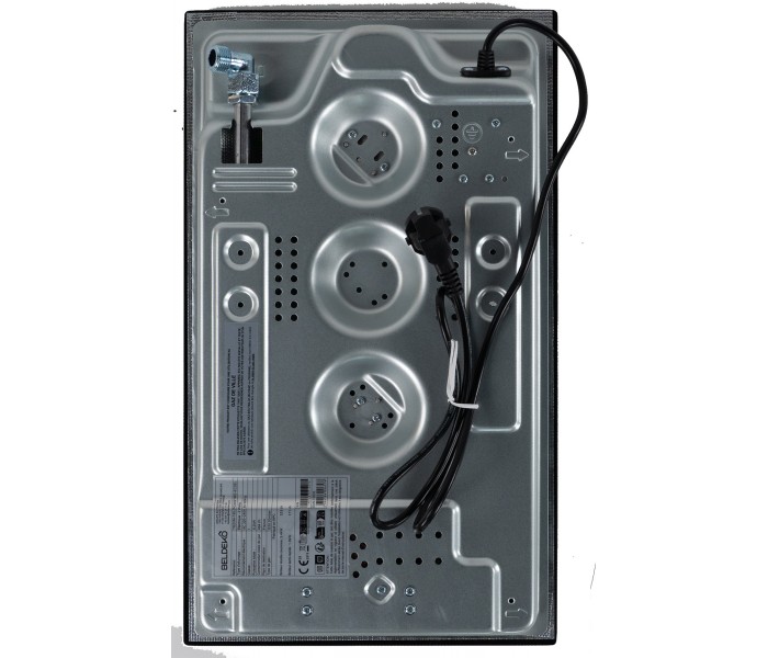 PLAQUE DE CUISSON GAZ 2 FOYERS DOUBLE COURONNE - VERRE NOIR MAT ET FONTE - 5200 WATTS - BELDEKO