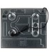 PLAQUE DE CUISSON GAZ 4 FOYERS DOUBLE COURONNE - VERRE BEIGE ET FONTE - 8000 WATTS - BELDEKO