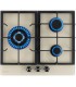 Plaque gaz beige, 3 feux, 3 zones, 3 foyers, plaque gaz beige 3 feux, encastrable