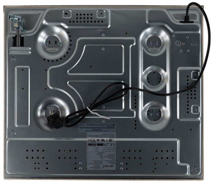 PLAQUE DE CUISSON GAZ 4 FOYERS DOUBLE COURONNE - VERRE BEIGE ET FONTE - 8000 WATTS - BELDEKO