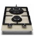 Domino gaz beige, plaque gaz 2 feux beige, plaque gaz, 2 feux, 2 foyers, encastrable