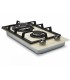 Domino gaz beige, plaque gaz 2 feux beige, plaque gaz, 2 feux, 2 foyers, encastrable