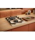 PLAQUE DE CUISSON GAZ 2 FOYERS DOUBLE COURONNE - VERRE BEIGE ET FONTE - 5200 WATTS - BELDEKO