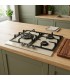Plaque gaz beige, 3 feux, 3 zones, 3 foyers, plaque gaz beige 3 feux, encastrable