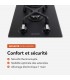 Plaque gaz 2 feux, noir mat, encastrable, double couronne, verre dépoli, beldeko, domino gaz, 2 zones