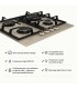 plaque gaz 4 feux, beige, plaque gaz beige, 4 zones, 4 foyers, encastrable, double couronne, verre, francaise, marque francaise