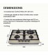 plaque gaz 4 feux, beige, plaque gaz beige, 4 zones, 4 foyers, encastrable, double couronne, verre, francaise, marque francaise