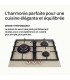Plaque gaz beige, 3 feux, 3 zones, 3 foyers, plaque gaz beige 3 feux, encastrable, plaque gaz marron, plaque gaz crème