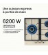 Plaque gaz beige, 3 feux, 3 zones, 3 foyers, plaque gaz beige 3 feux, encastrable, plaque gaz marron, plaque gaz crème