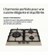 Plaque gaz beige, 3 feux, 3 zones, 3 foyers, plaque gaz beige 3 feux, encastrable