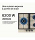 Plaque gaz beige, 3 feux, 3 zones, 3 foyers, plaque gaz beige 3 feux, encastrable