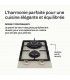 PLAQUE DE CUISSON GAZ 2 FOYERS DOUBLE COURONNE - VERRE BEIGE ET FONTE - 5200 WATTS - BELDEKO