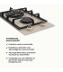PLAQUE DE CUISSON GAZ 2 FOYERS DOUBLE COURONNE - VERRE BEIGE ET FONTE - 5200 WATTS - BELDEKO