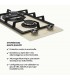 Domino gaz beige, plaque gaz 2 feux beige, plaque gaz, 2 feux, 2 foyers, encastrable