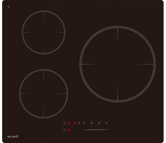plaque induction 3 feux, plaque induction 3 foyers, 3 zones, slider, puissante, grand foyers, foyer XL, marque francaise