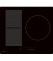 Plaque de cuisson induction 3 zones avec zone flex - 6500W - Verre noir - boosters - Pause et maintien au chaud