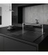 Plaque induction, 3 feux,3 foyers, flex, noir mat, mat