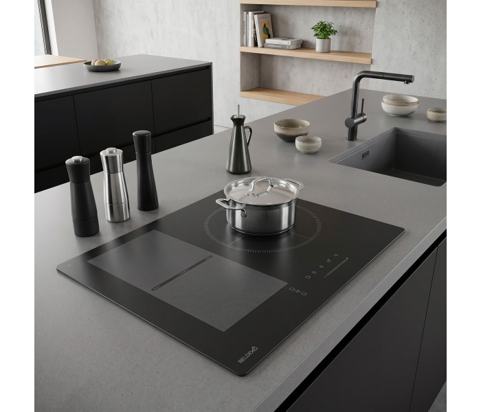 Plaque induction, 3 feux,3 foyers, flex, noir mat, mat