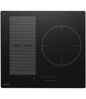 Plaque induction, 3 feux,3 foyers, flex, noir mat, mat
