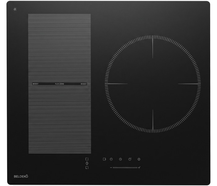 Plaque induction, 3 feux,3 foyers, flex, noir mat, mat