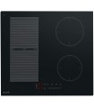 Plaque de cuisson induction 4 zones avec zone flex - 7200W - Verre noir mat - boosters - Pause et maintien au chaud