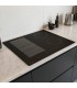 Plaque Induction Encastrable 4 Zones Flex 7200W BELDEKO, Verre Noir Mat Antirayure, 4 Boosters — en situation dans une cuisine