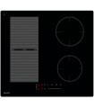 Plaque Induction Encastrable 4 Zones Flex 7200W - Verre Noir Brillant - 4 Boosters - Slider - Pause
