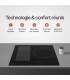Plaque Induction Encastrable 3 Zones Flex 6500W - Verre Noir Brillant - 3 Boosters - Slider Tactile - Pause