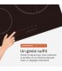Plaque Induction Encastrable 3 Zones Foyer XL 280mm 6500W BELDEKO, Verre Noir Brillant — en situation dans une cuisine