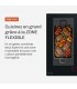 Plaque Induction Encastrable 4 Zones Flex 7200W BELDEKO, Verre Noir Mat Antirayure, 4 Boosters — gros plan détaillé