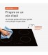 Plaque Induction Encastrable 4 Zones 7200W - Verre Noir Brillant - 4 Boosters - Slider Tactile - Pause