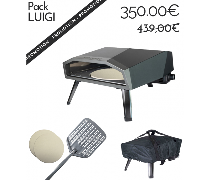 FOUR A PIZZA AVEC PIERRE TOURNANTE XL - LUIGI + HOUSSE