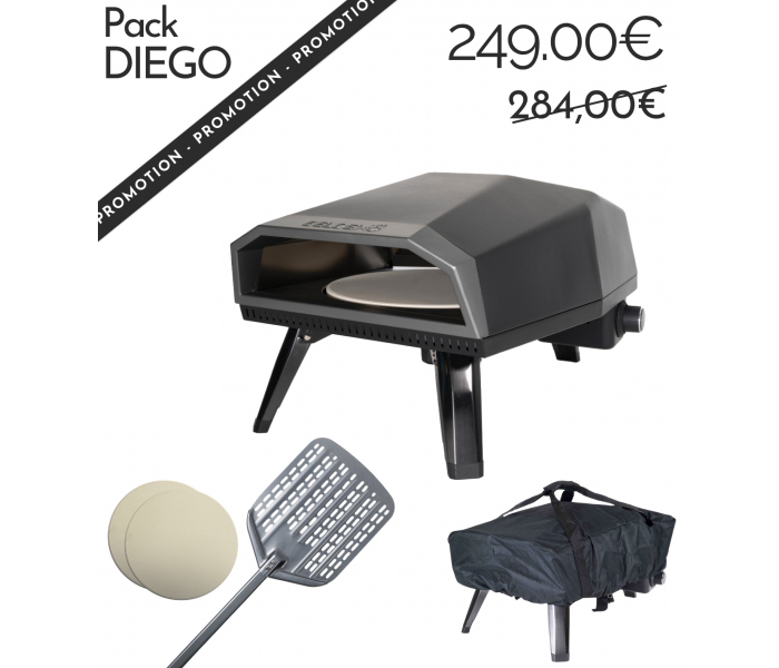 FOUR A PIZZA AVEC PIERRE TOURNANTE - DIEGO + HOUSSE