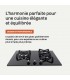 BELDEKO - Plaque de cuisson Gaz verre noir 3 foyers - Gaz ville et bouteille - grilles en fonte - 6200 Watts