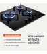 BELDEKO - Plaque de cuisson Gaz verre noir 3 foyers - Gaz ville et bouteille - grilles en fonte - 6200 Watts