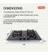 BELDEKO - Plaque de cuisson Gaz verre noir 3 foyers - Gaz ville et bouteille - grilles en fonte - 6200 Watts