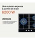 BELDEKO - Plaque de cuisson Gaz verre noir 3 foyers - Gaz ville et bouteille - grilles en fonte - 6200 Watts