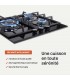 BELDEKO - Plaque de cuisson Gaz verre noir 3 foyers - Gaz ville et bouteille - grilles en fonte - 6200 Watts