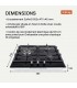 BELDEKO - Plaque de cuisson Gaz verre noir 3 foyers - Gaz ville et bouteille - grilles en fonte - 6200 Watts