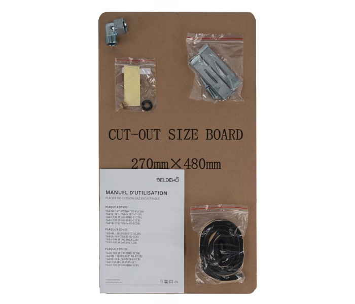 PLAQUE DE CUISSON GAZ DOMINO - INOX & FONTE - 5200 Watts| BELDEKO