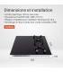 Plaque de cuisson mixte gaz et induction 4 foyers – 2 gaz et 2 induction avec booster - 6900 Watts – Grilles fontes