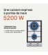 PLAQUE DE CUISSON GAZ DOMINO - INOX & FONTE - 5200 Watts BELDEKO